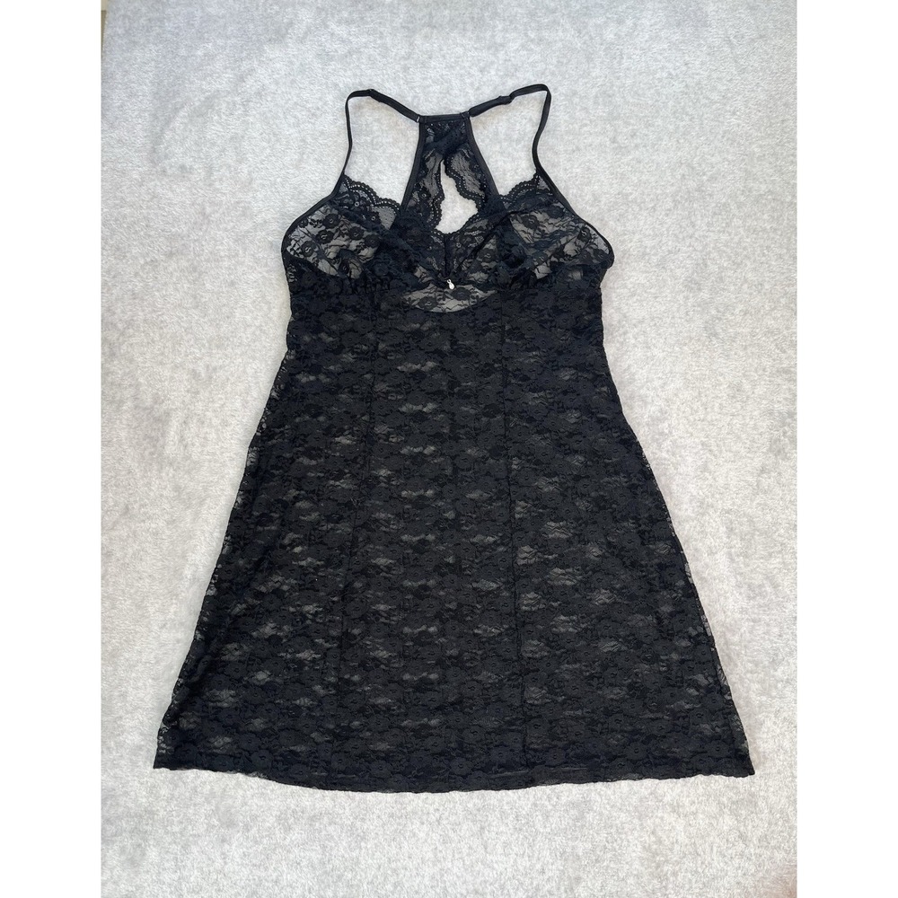 Apt 9 Floral Lace V-Neck Sheer Chemise Slip Dress Nightgown Womens Size M
